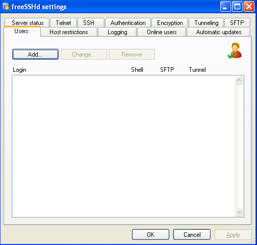 freesshd-adduser