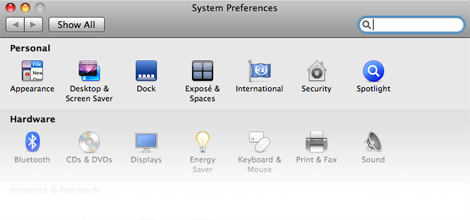 System Preferences